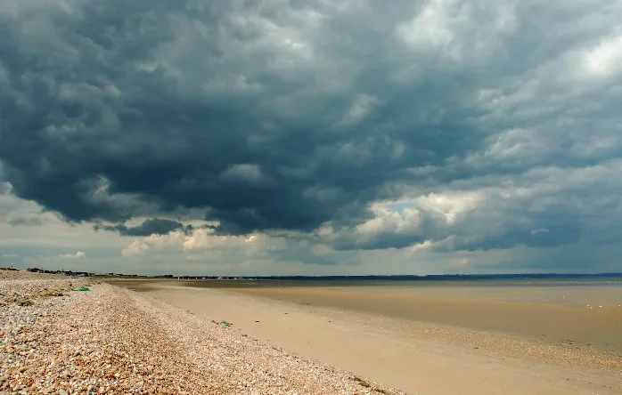 Greatstone beach from rear of the beach house. 