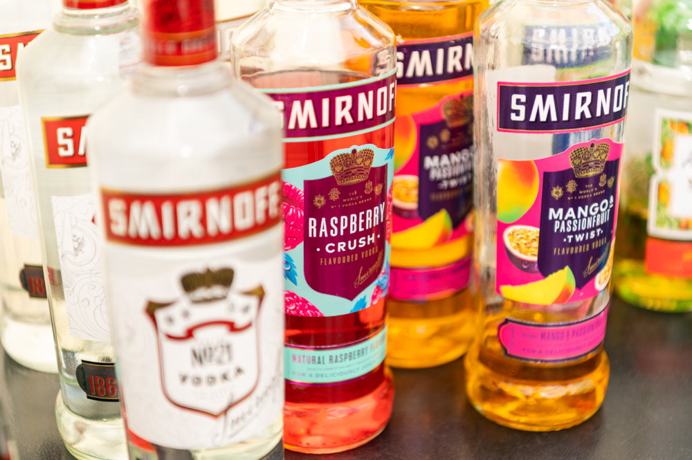 Neptune Bars varieties of Vodka